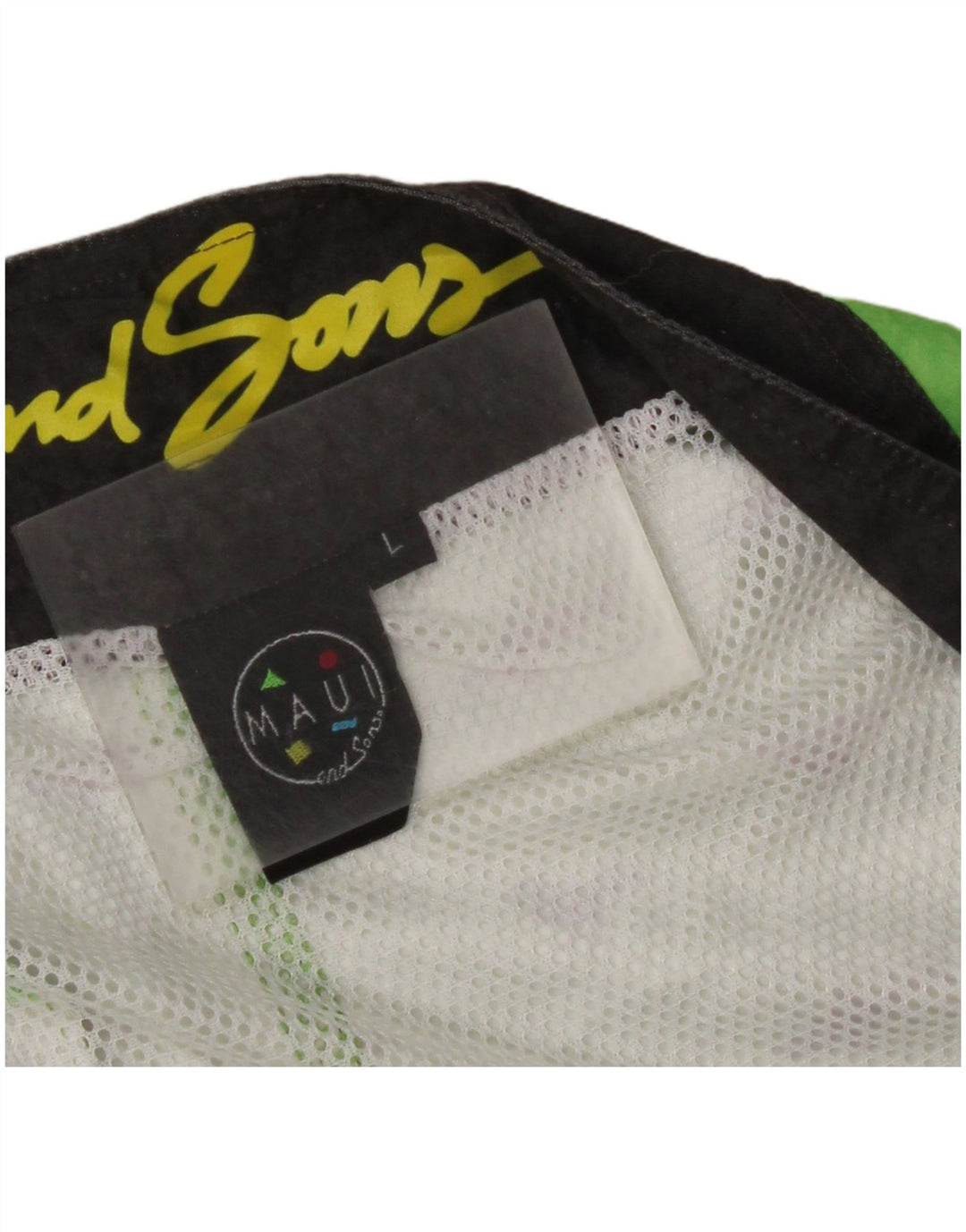 MAUI AND SONS Grafiske badeshorts til mænd mellemgrøn bomuld