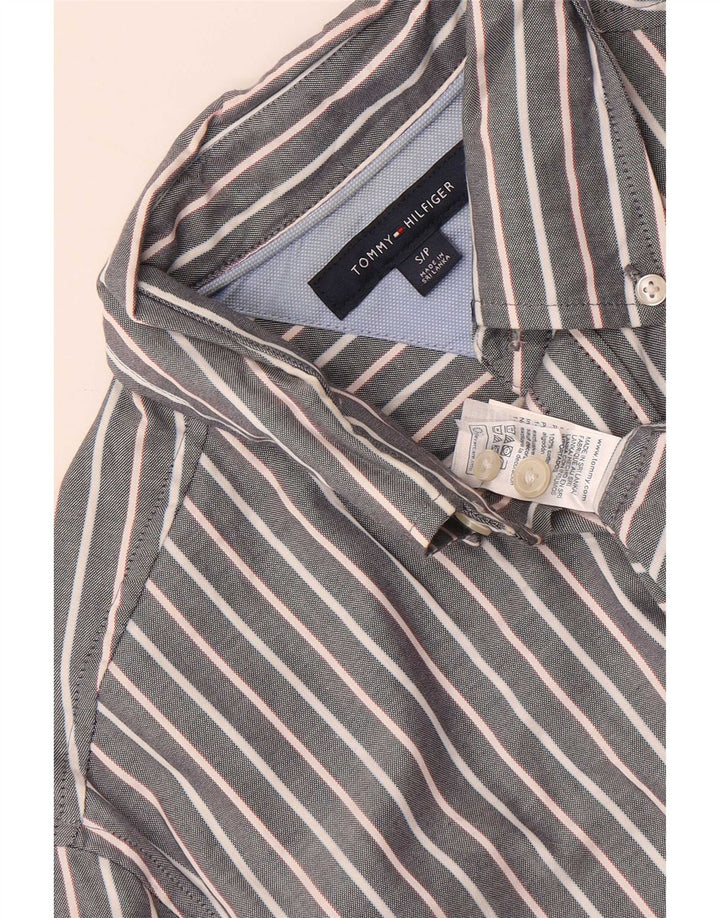 Tommy Hilfiger herreskjorte lille grå nålestribet bomuld