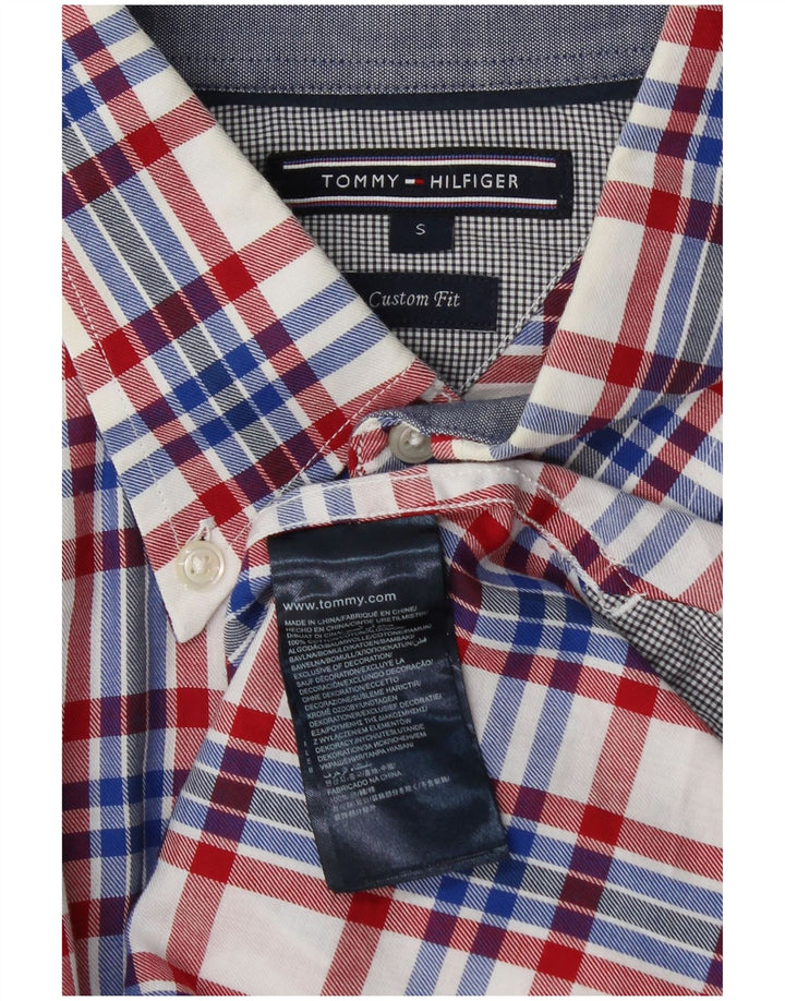 Tommy Hilfiger Herre Custom Fit skjorte Lille flerfarvet ternet bomuld