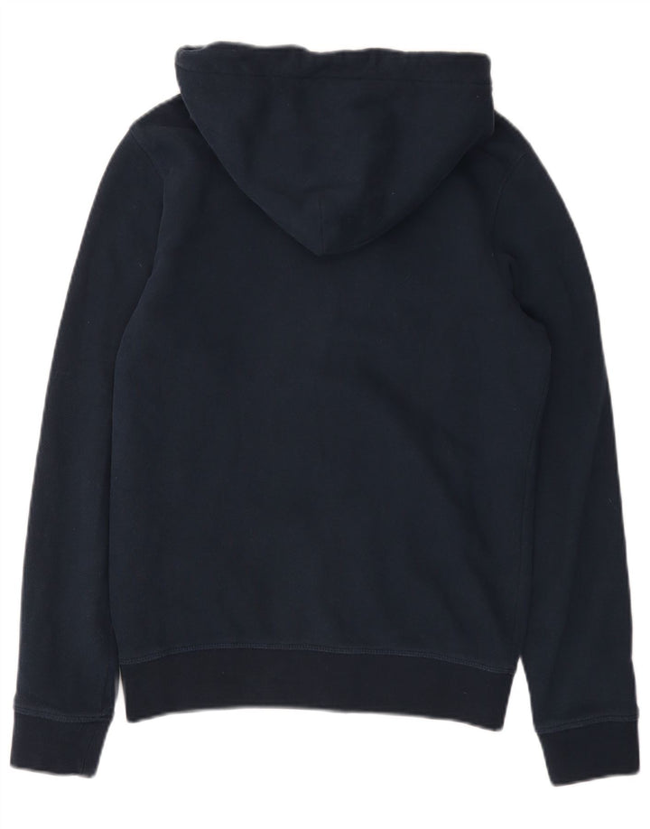 GANT Herre grafisk hættetrøje med lynlås lille marineblå bomuld