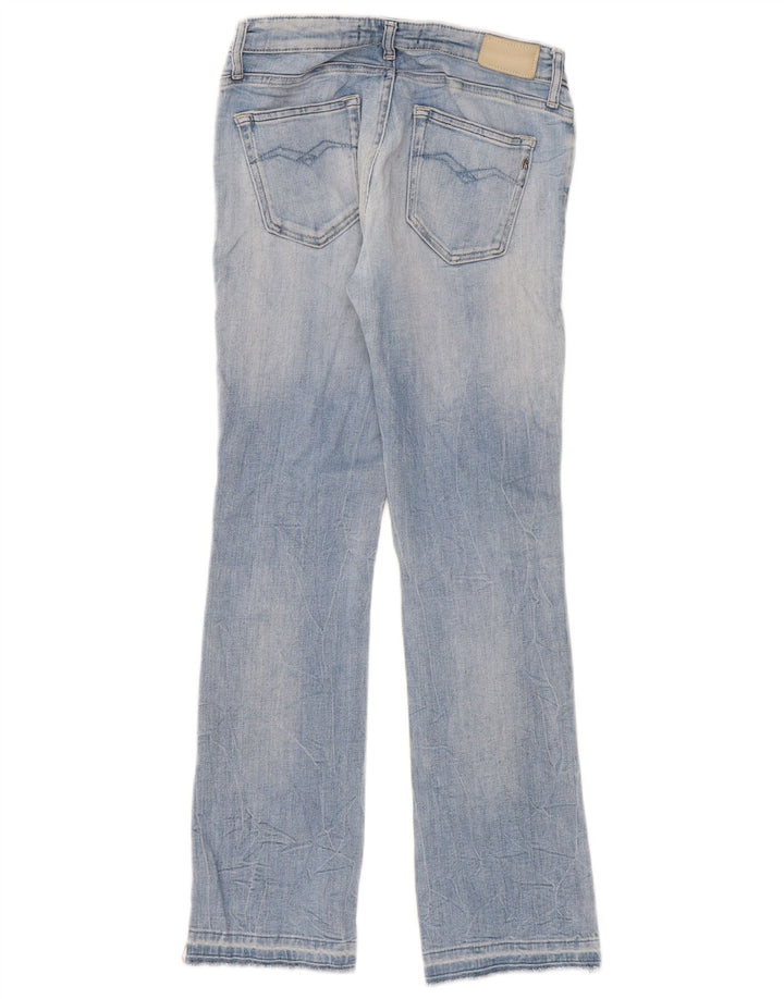 Replay Dame Straight Jeans W28 L28 Blå Bomuld