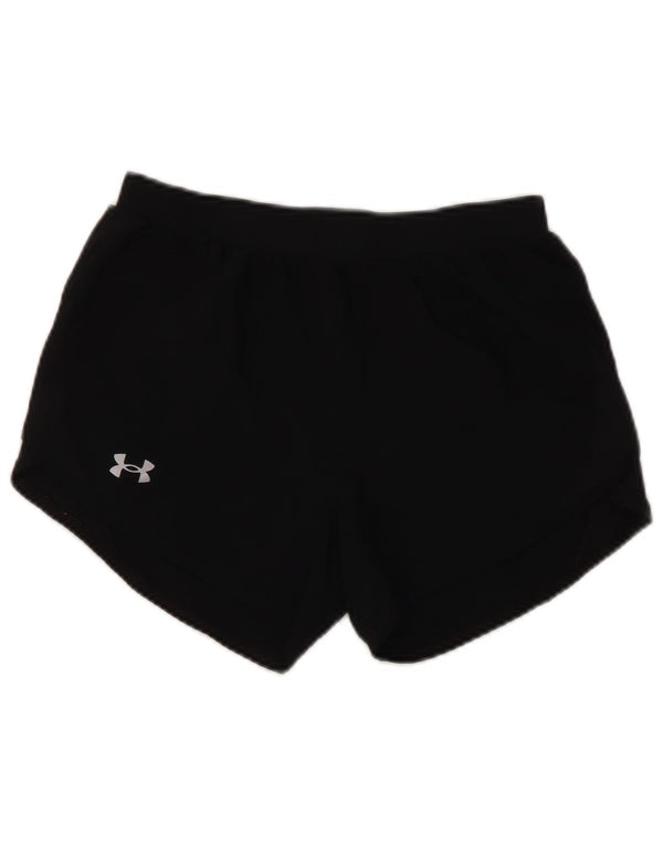 Under Armour Womens Heat Gear Sports Shorts UK 6 XS Sort