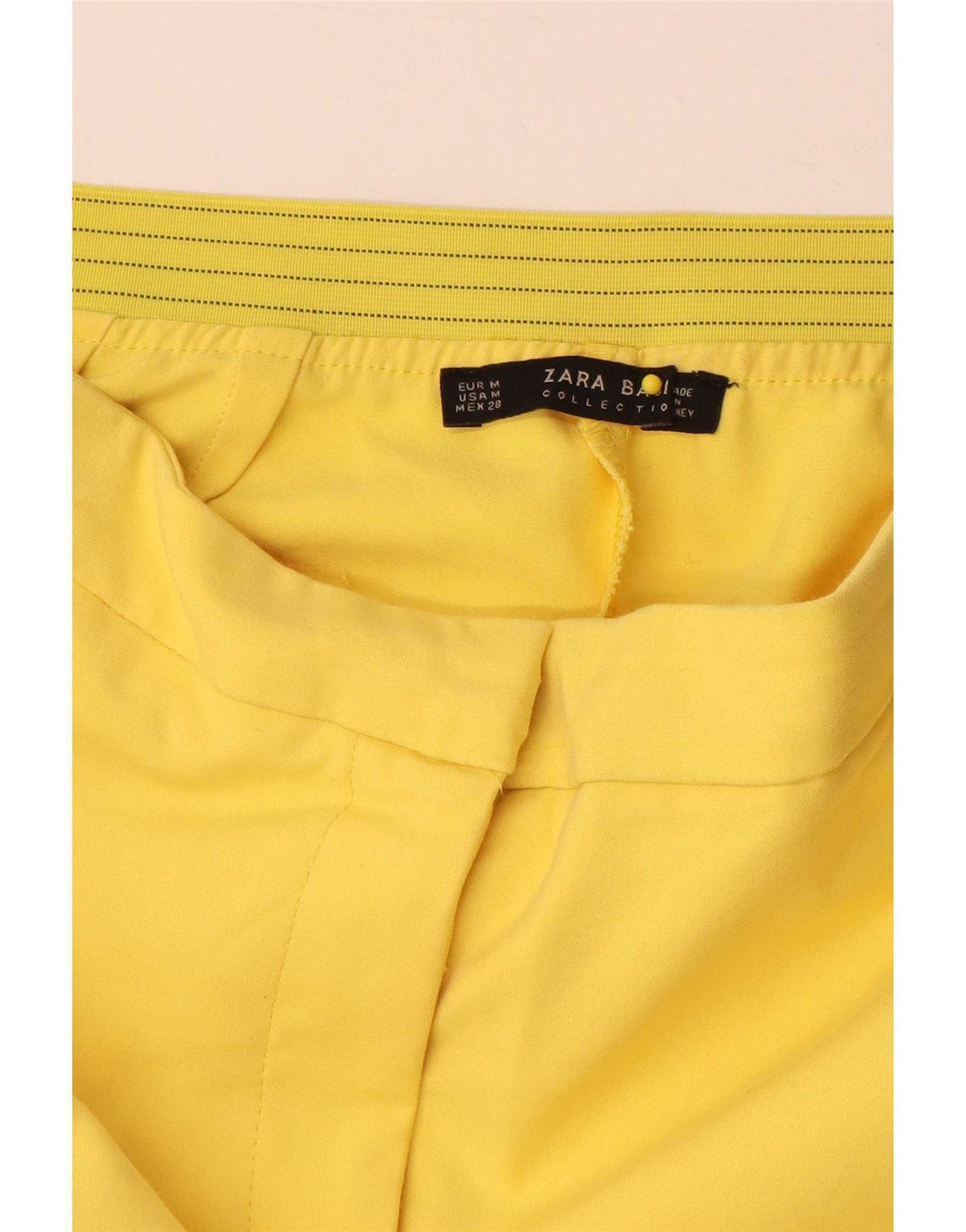 Zara Dame Slim Suit Bukser Medium W28 L29 Gul