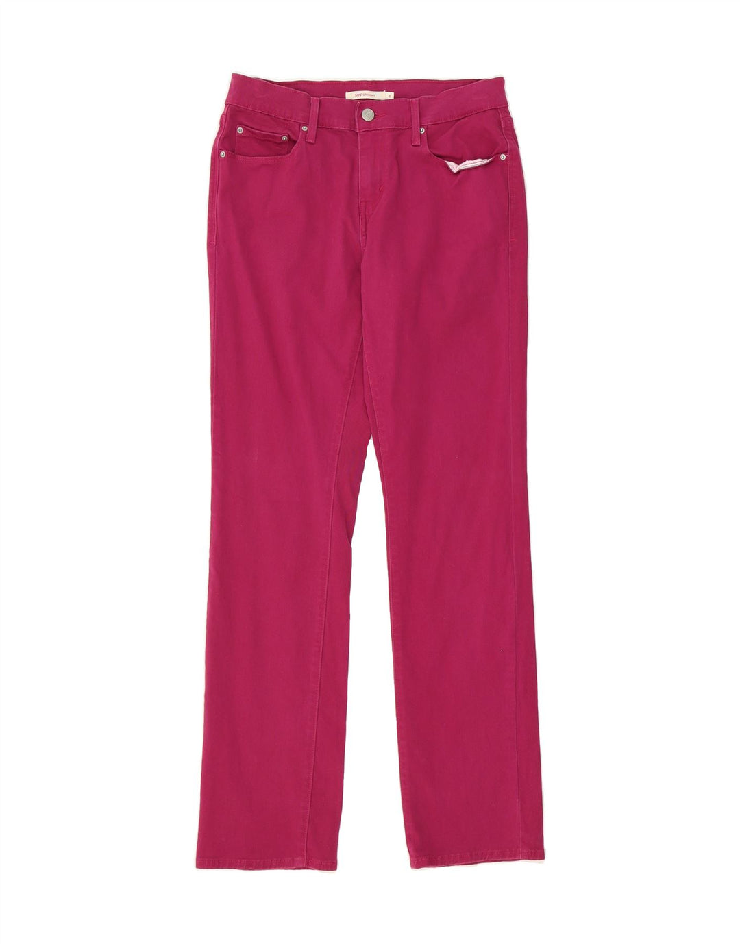 LEVI'S Womens 505 Straight Jeans US 4 Small W30 L31 Pink Cotton Vintage Levi's and Second-Hand Levi's from Messina Hembry 