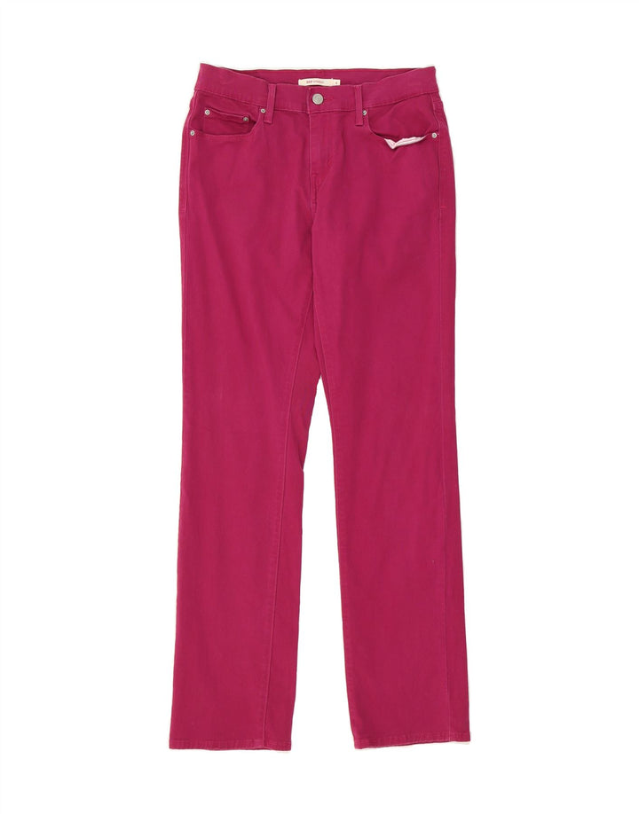 LEVI'S Womens 505 Straight Jeans US 4 Small W30 L31 Pink Cotton Vintage Levi's and Second-Hand Levi's from Messina Hembry 