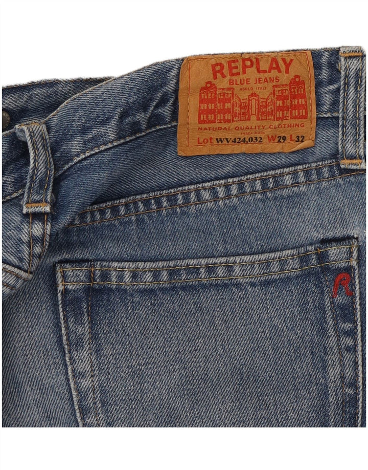 Replay Dame Straight Jeans W29 L32 Blå