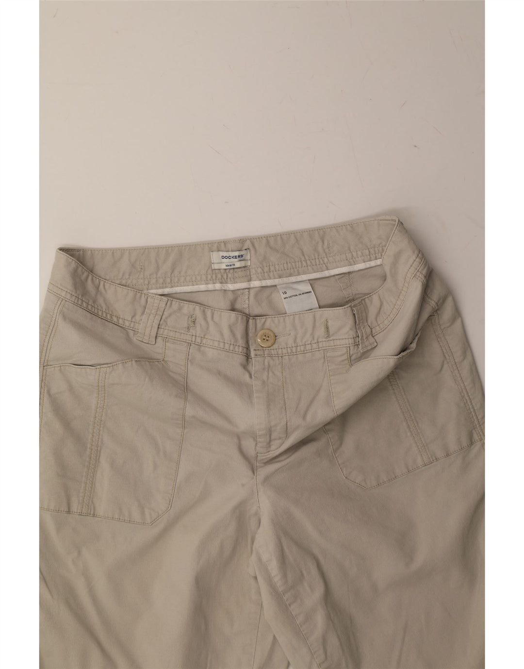 DOCKERS Womens Casual Shorts US 10 Large W34  Beige Cotton Vintage Dockers and Second-Hand Dockers from Messina Hembry 