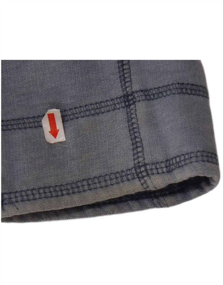 WEIRD FISH Herre Zip Neck Sweatshirt Jumper Stor Blå Bomuld