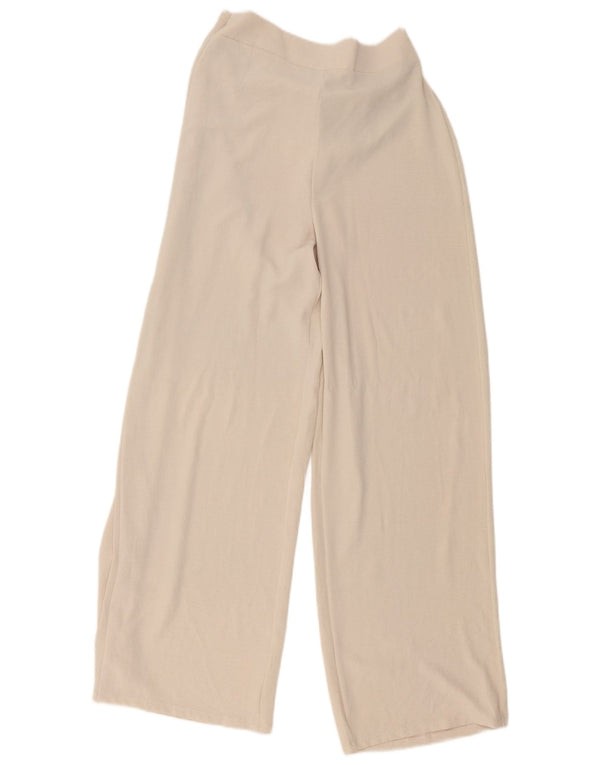 Zara Womens Wide Leg Wrap Bukser Medium W26 L30 Beige Polyester