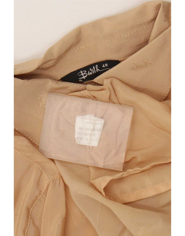 Barth Dame Abstrakt Mønster Langærmet Skjorte Bluse IT 42 Medium Beige