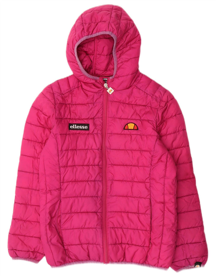 Ellesse Pige Polstret Hættejakke 12-13 År Pink Polyester