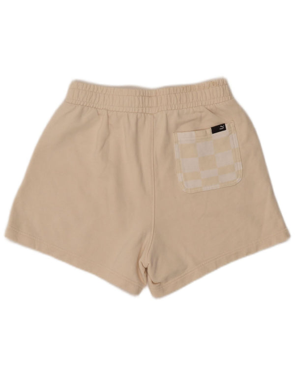 Puma Sportshorts til kvinder UK 12 Medium Beige Geometrisk Bomuld