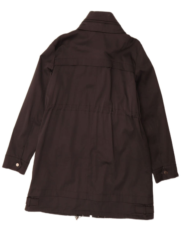 Zara Dame Hooded Parka Jacket UK 14 Medium Black