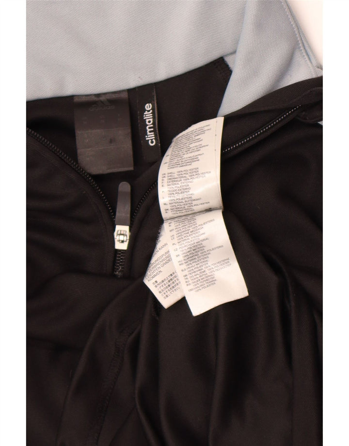 Adidas Herre Climalite Pullover Træningsdragt Top Medium Sort Colourblock