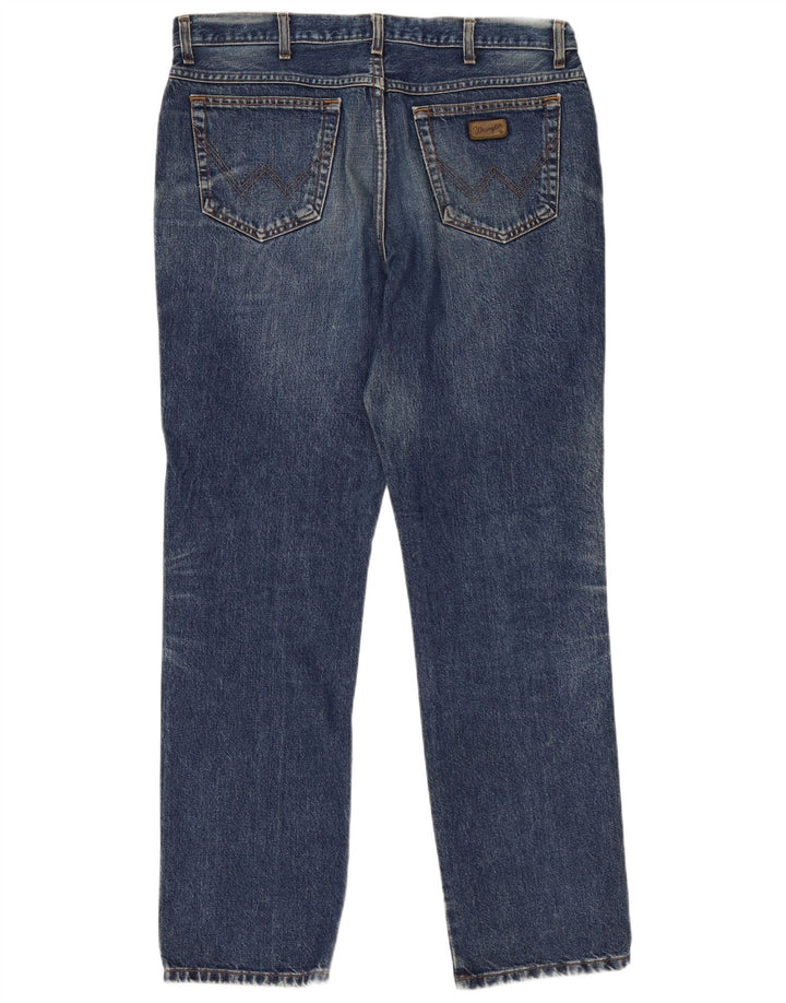 Wrangler Herre Texas Straight Jeans W38 L34 Blå Bomuld