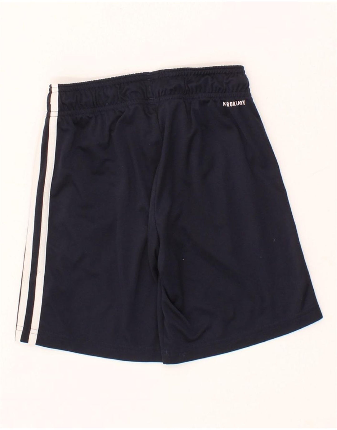 ADIDAS Boys Aeroready Sport Shorts 7-8 Years Navy Blue Polyester Vintage Adidas and Second-Hand Adidas from Messina Hembry 
