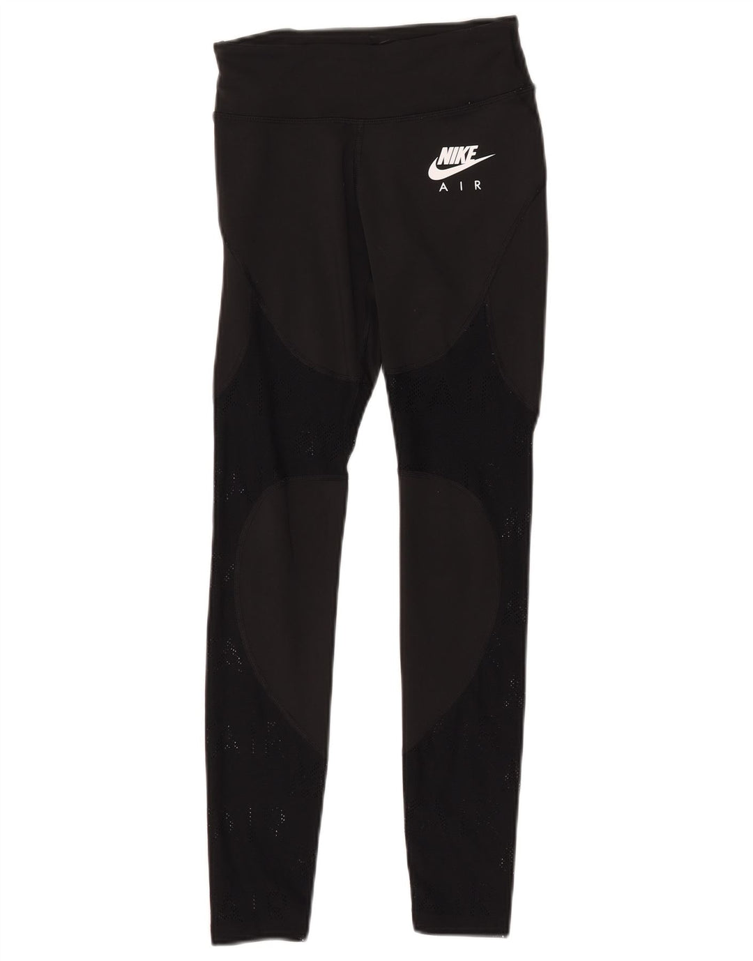 Nike Kvinders Dri Fit Grafik Leggings UK 4 XS Sort Polyester