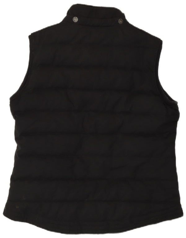 Fat Face Womens Polstret Gilet UK 14 Large Black Polyester