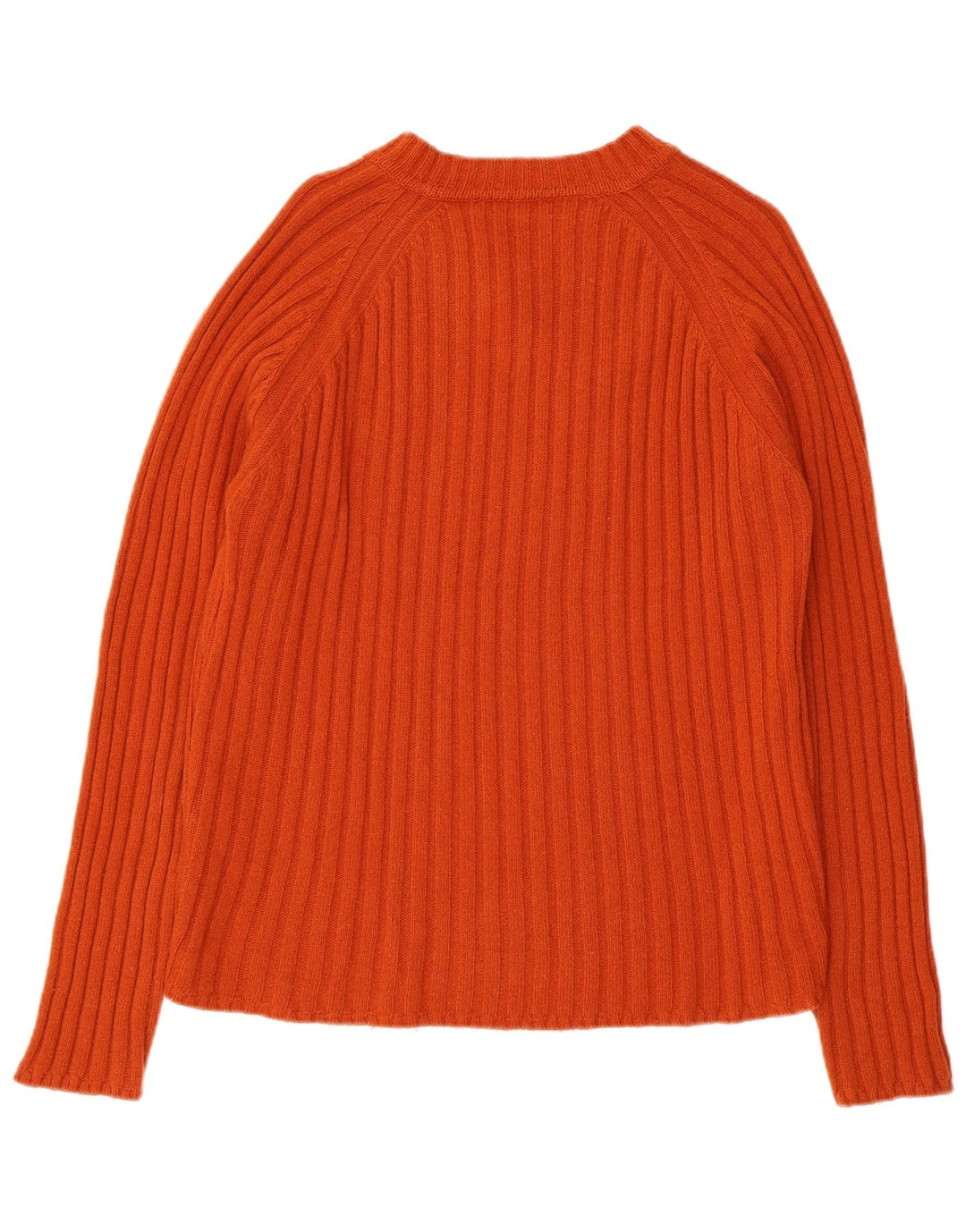 Gas Dame V-hals sweater UK 14 Stor Orange Uld