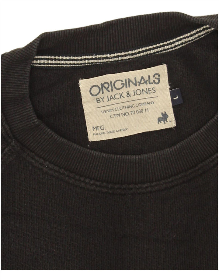 Jack & Jones Sweatshirt til mænd, stor sort bomuld