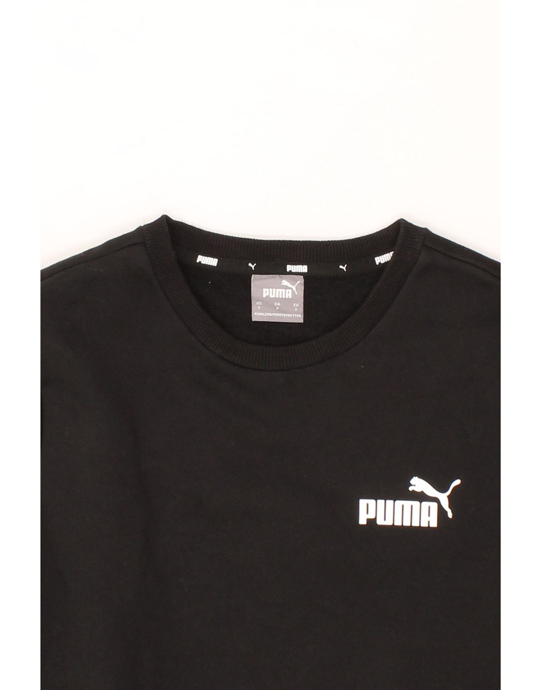 PUMA Mens Sweatshirt Jumper Small Black Cotton Vintage Puma and Second-Hand Puma from Messina Hembry 