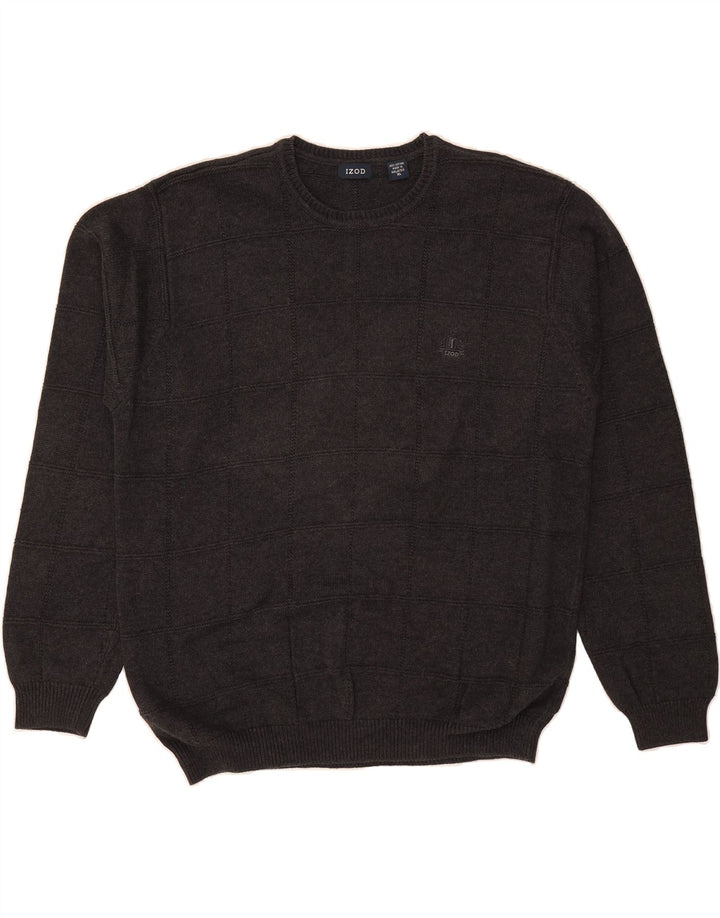 IZOD Mens Crew Neck Jumper Sweater XL Grey Cotton Vintage Izod and Second-Hand Izod from Messina Hembry 