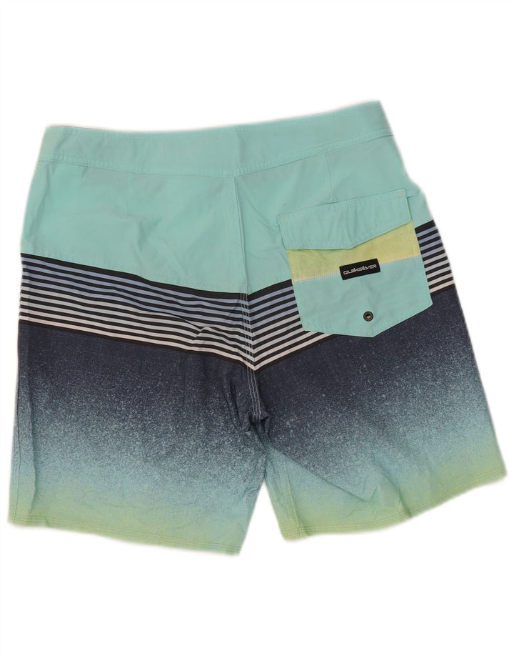 Quiksilver Badeshorts til mænd Medium turkis stribet polyester