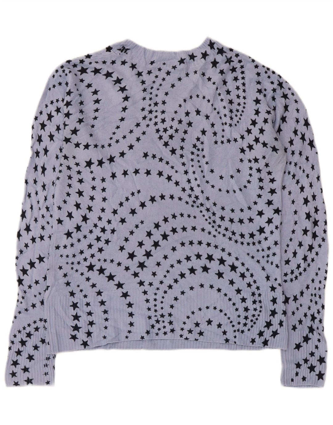 Marks & Spencer Dame abstrakt mønster V-hals sweater UK 10 Small B