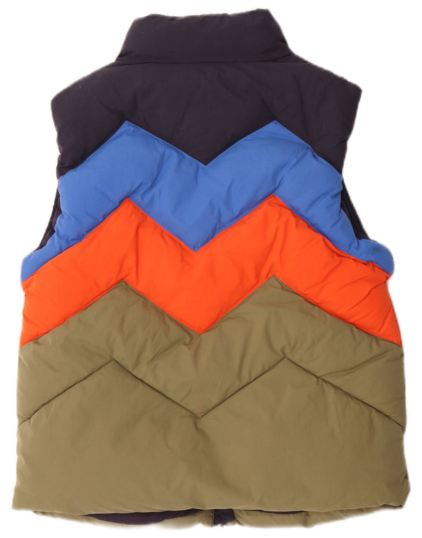 Superdry Womens Padded Gilet UK 12 Medium Multicoloured Colourblock
