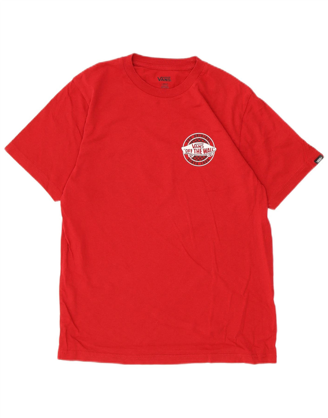 Vans Dame Grafisk T-Shirt Top UK 14 Stor Rød Bomuld