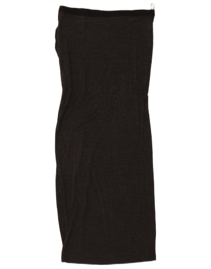 Zara Dame Højtalje Maxi Nederdel Large W30 Grå