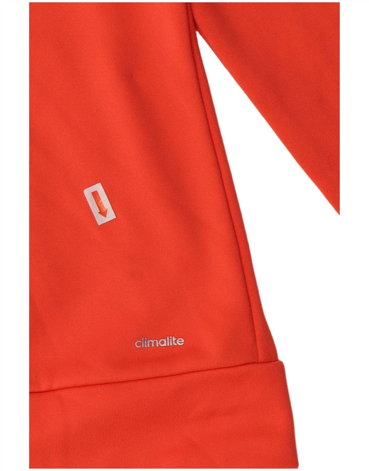 ADIDAS Dame Climalite træningsdragt topjakke UK 8/10 Small Orange