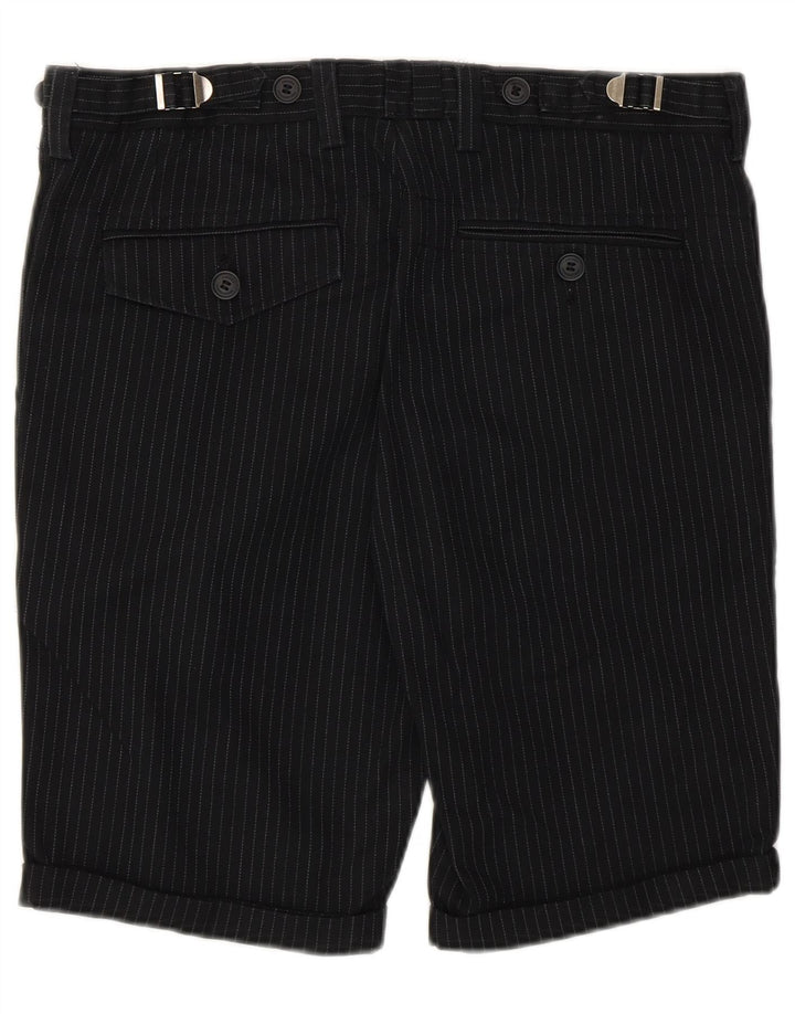 French Connection Herre Chino Shorts W30 Medium Sort Nålestribet Bomuld