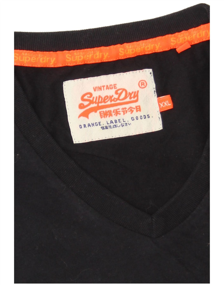 SUPERDRY Herre T-Shirt Top 2XL Sort
