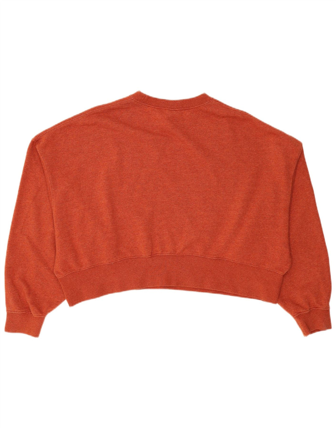 Nike Womens Crop Oversized Sweatshirt Jumper UK 10 Small Orange Bomuld