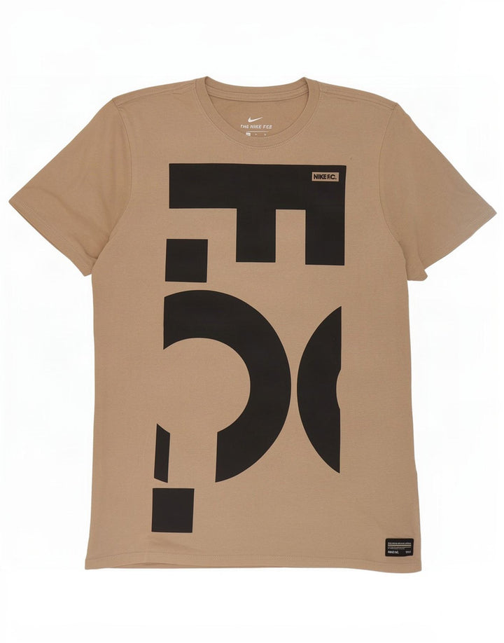 Nike Herre Athletic Cut Grafisk T-Shirt Top Medium Beige