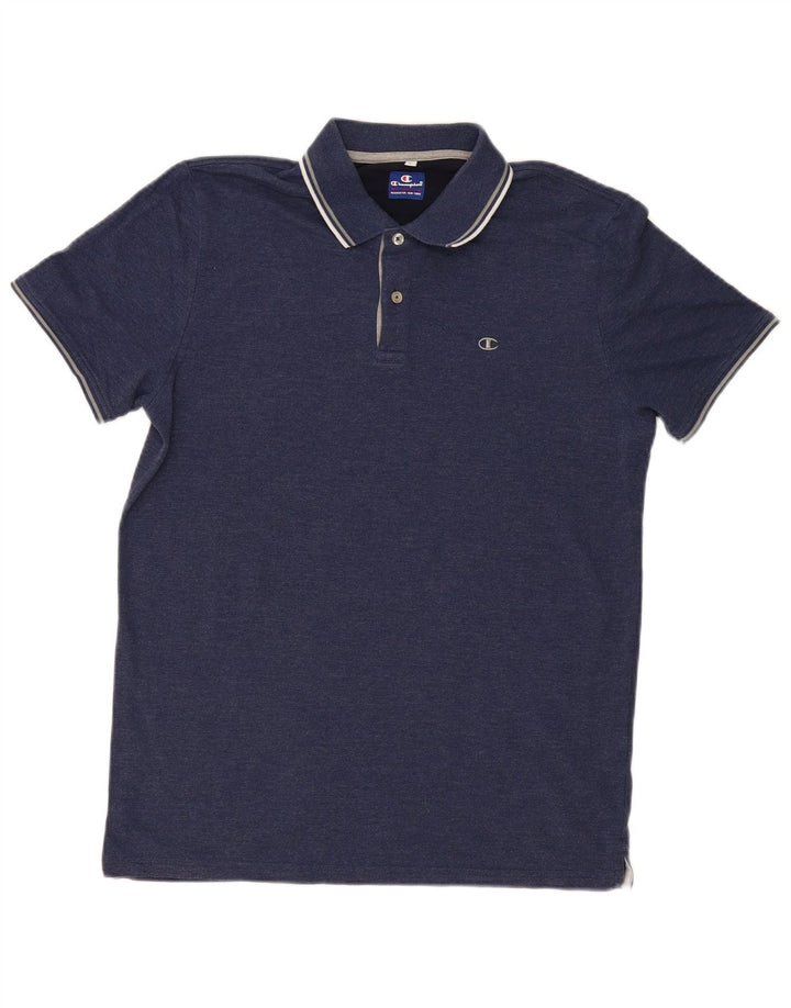 CHAMPION Mens Polo Shirt Large Navy Blue