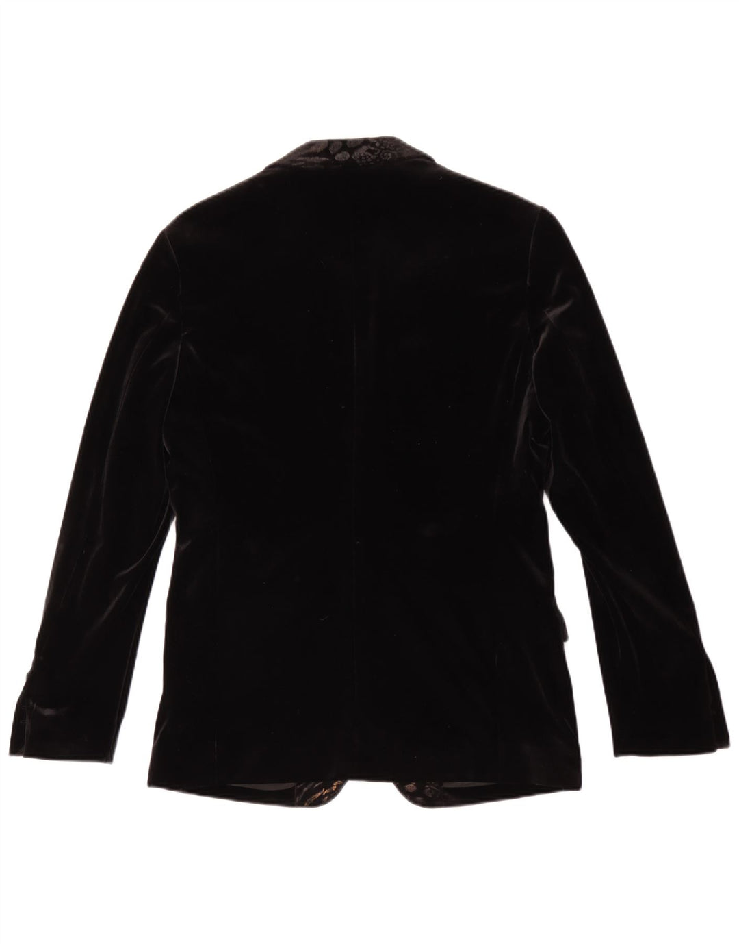 Vintage Herre 1-knap Velvet Blazer Jacket Størrelse 48 Medium Sort