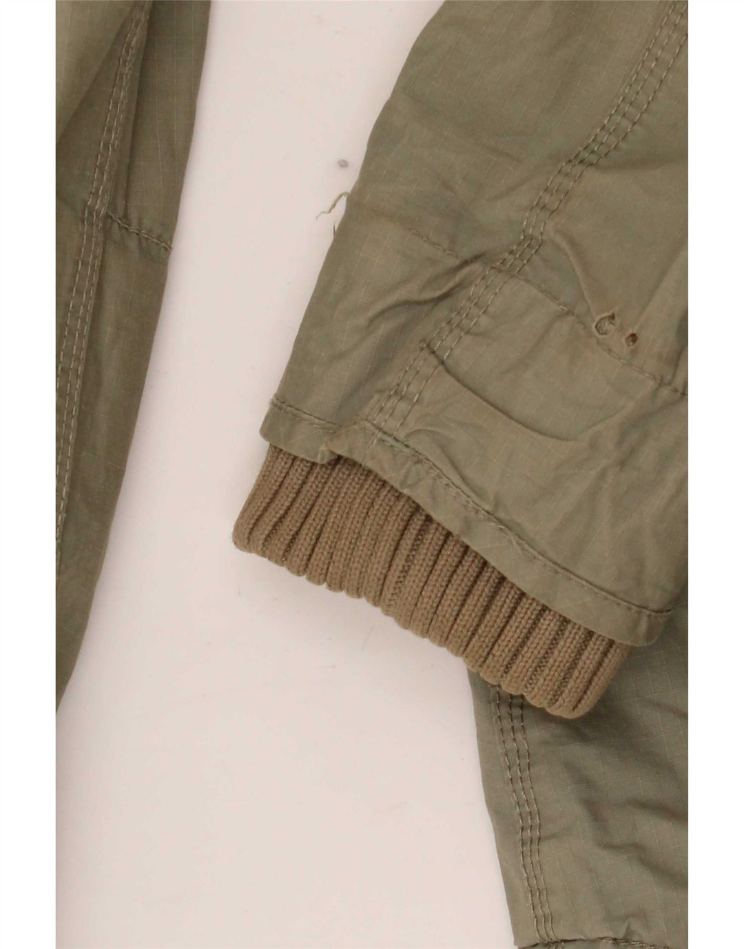 Superdry Parkajakke med hætte til kvinder UK 12 Medium Khaki Bomuld