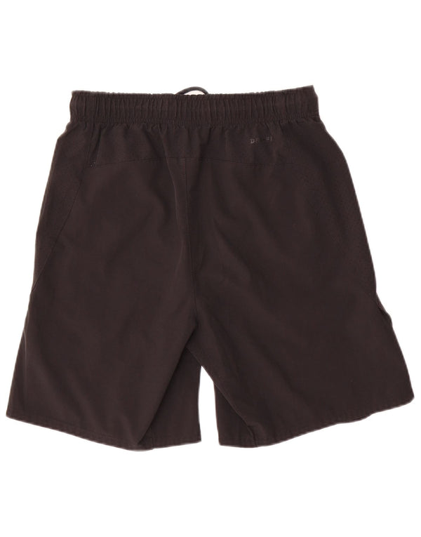 Nike Herre Dri Fit grafiske sportsshorts Små sorte polyester