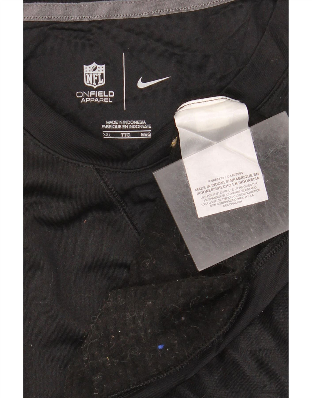 Nike Dame Grafisk Top Langærmet UK 20 2XL Sort Polyester
