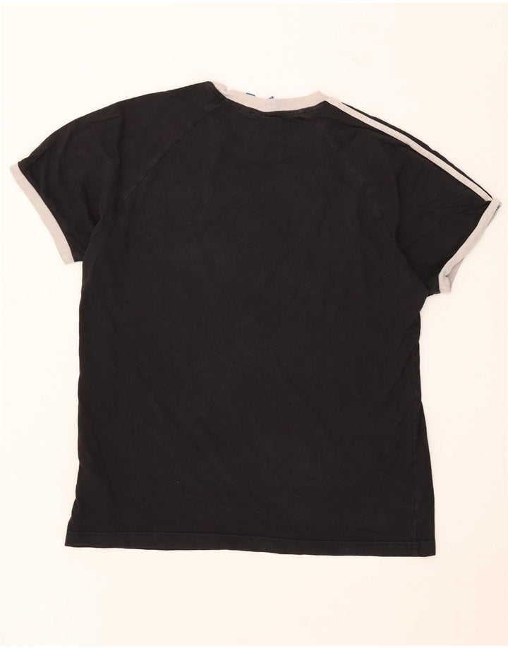 Adidas Herre T-Shirt Top Stor Sort Colourblock Bomuld