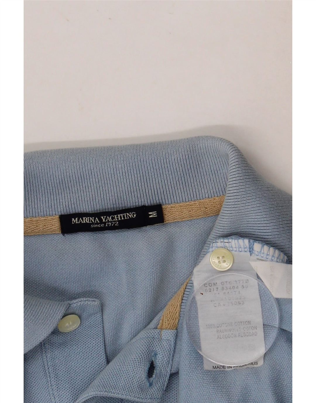 MARINA YACHTING Herre poloshirt Medium Blue Bomuld