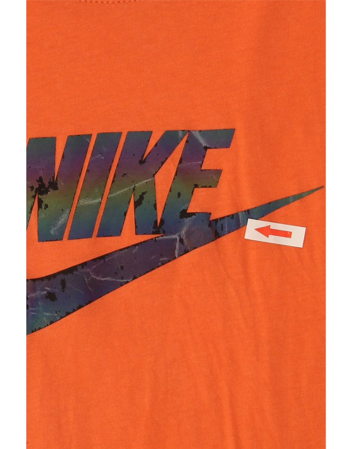 Nike grafisk t-shirt til mænd, medium orange bomuld