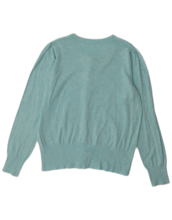 Marks & Spencer dame cardigan sweater UK 14 Medium Blue