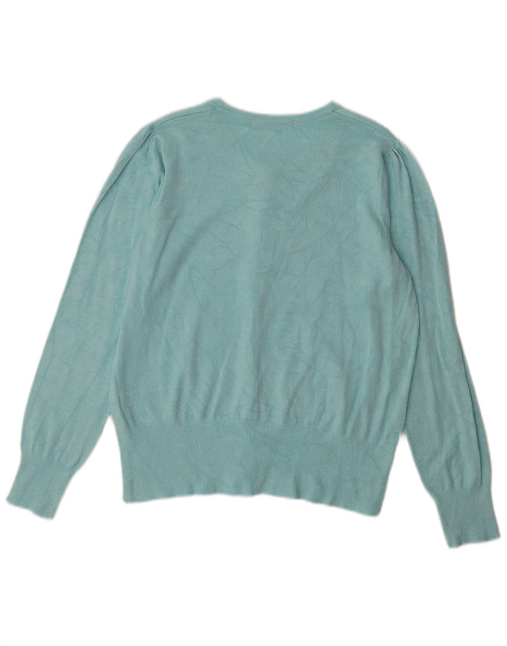 Marks & Spencer dame cardigan sweater UK 14 Medium Blue