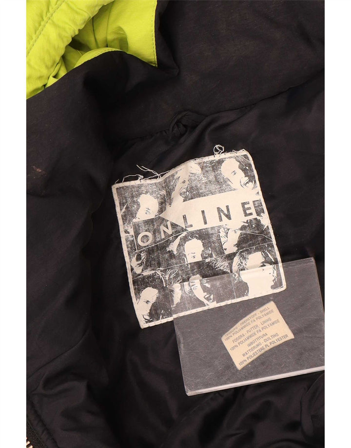 Vintage dame hætte oversize skijakke UK 10 Lille grøn polyamid
