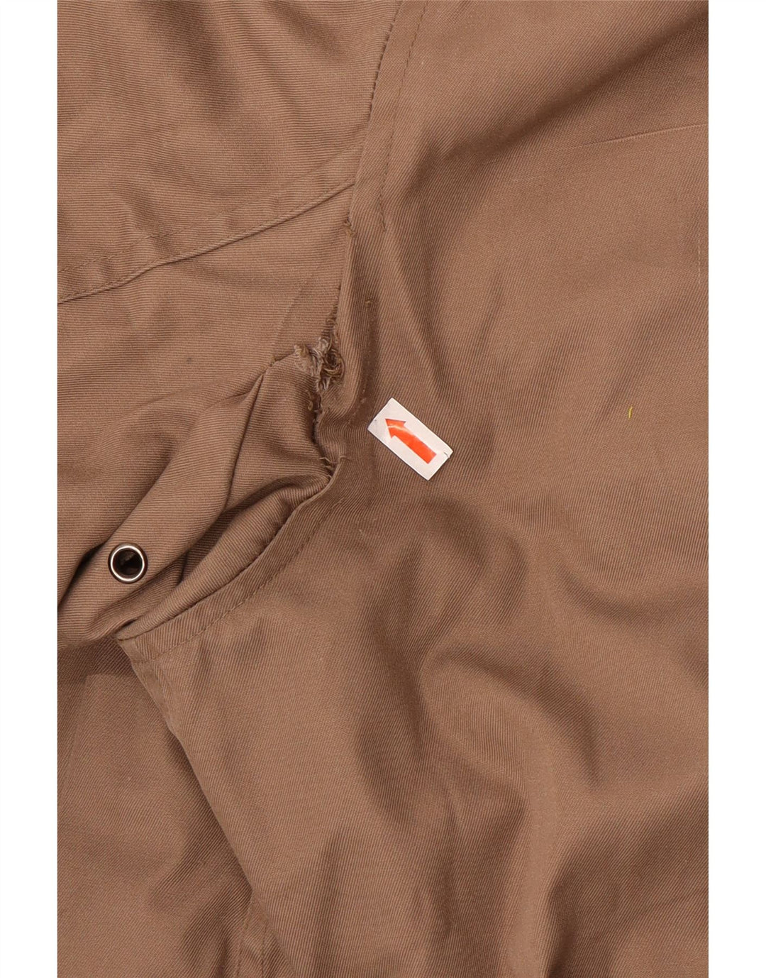 Vintage Militærjakke med hætte til mænd IT 52 XL Beige Polyester