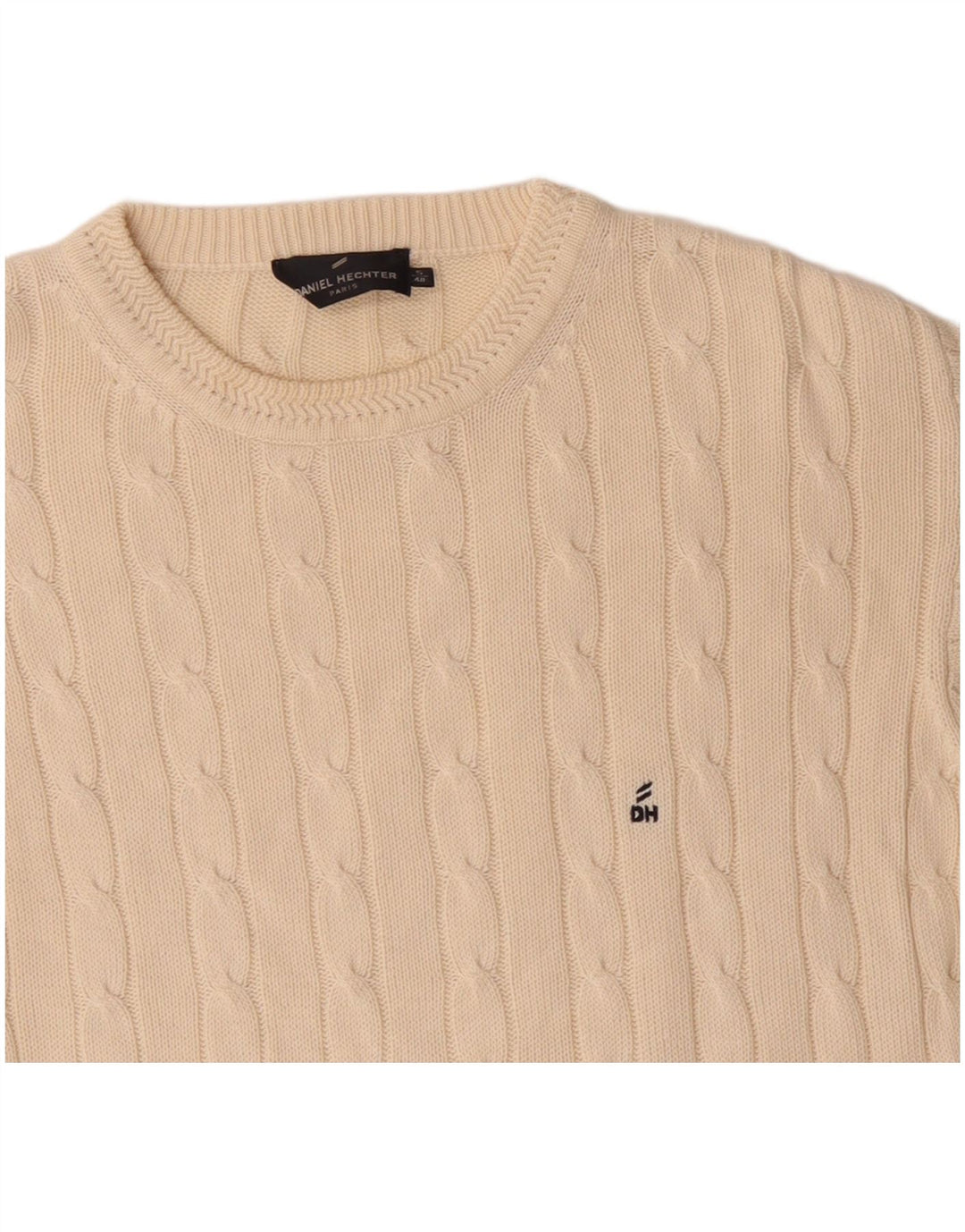 DANIEL HECHTER Herre Crew Neck Jumper Sweater EU 48 Medium Beige