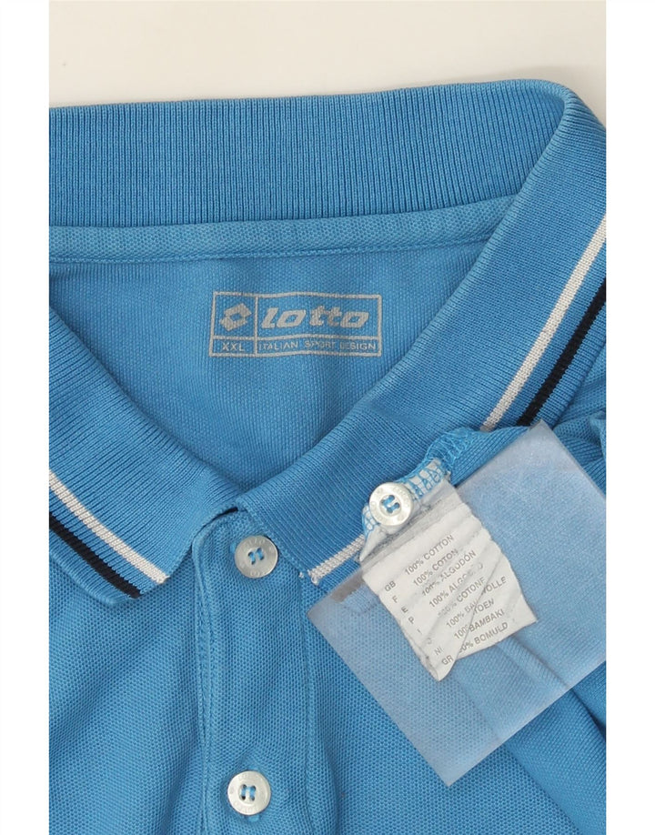 Lotto Herre Polo Shirt 2XL Blå Bomuld